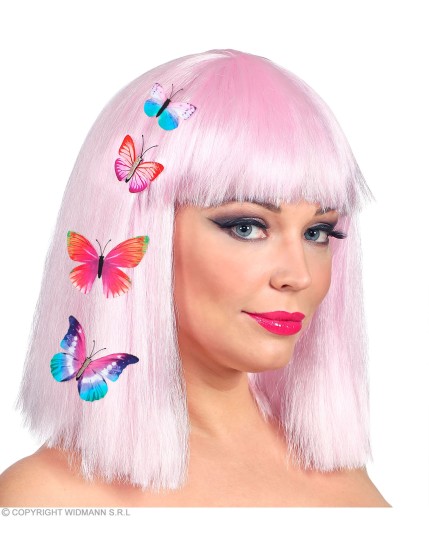 Accessoires Papillons set de 4 pinces a cheveux papillon ass. 4 Couleurs Adulte - Femme GRP09830 Faites La Fête Accessoires