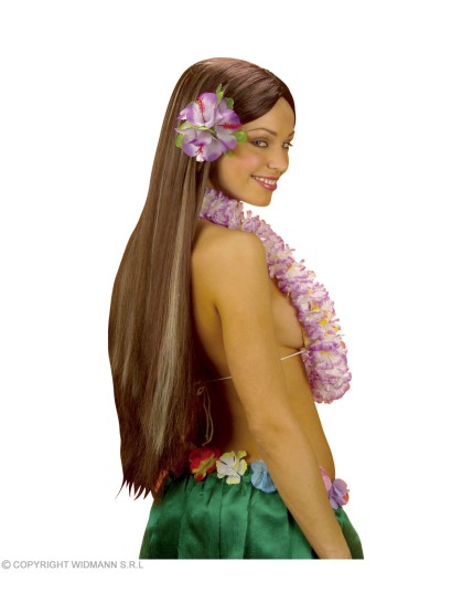 Accessoires Hawaïens 3 maxi hibiscus avec barrette 4 coul. Ass. Adulte - Femme GRP2402I Faites La Fête Accessoires