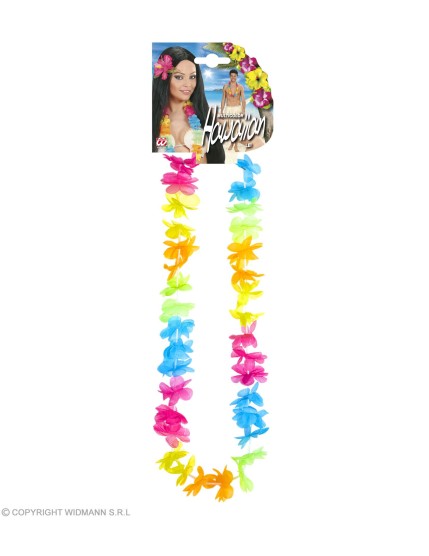 Accessoires Hawaïens collier hawaïen de différentes couleurs vives Adulte - Unisex GRP2734H Faites La Fête Accessoires