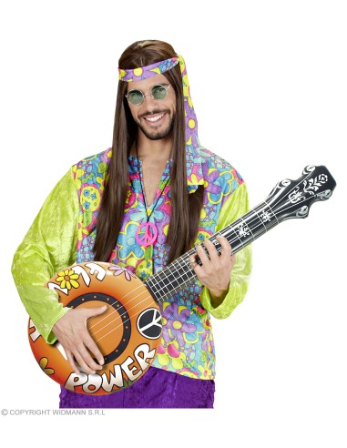 Guitare gonflable aloha 104cm: Accessoires à thème hippie