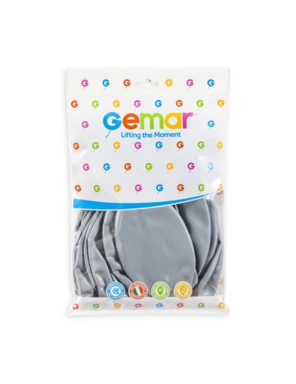 Sachet de 1 ballon géant rond gris Faites La Fête Ballons & Arches