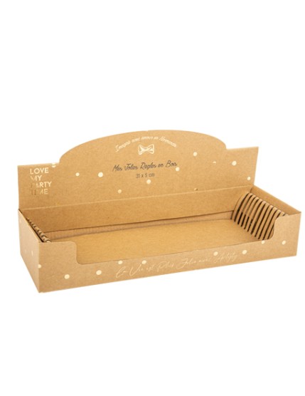 Règle Merci Atsem en Bois 31x5cm EnDisplay Box Faites La Fête Règle