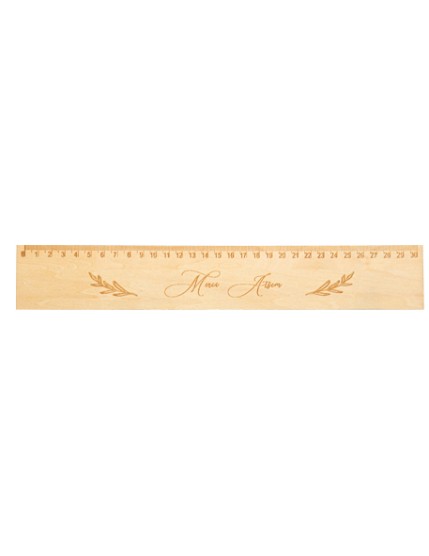 Règle Merci Atsem en Bois 31x5cm EnDisplay Box Faites La Fête Règle