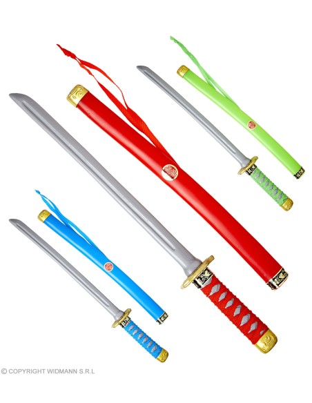 Accessoires Ninja Enfant - katana japonais avec fourreau 60cm - 3 coul. Ass Garçon GRP09656