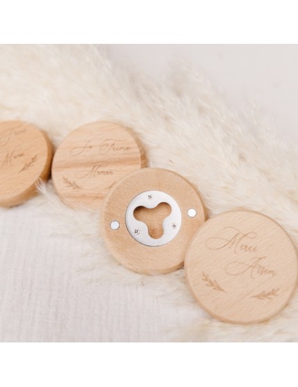 Décapsuleur Magnétique Je T\'aime Maman en Bois 7x7x1,2cm En Display Box Faites La Fête Décapsuleur
