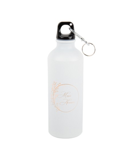 Gourde Merci Nounou Fleurs des Champs Blanc Mat Blush et Or 21,5x6,4cm - 500ml En Display Box Faites La Fête Gourde