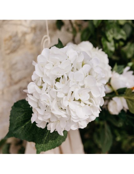 Bouquet de 7 Hortensias - Blancs - 51 cm Faites La Fête Accessoires de décoration