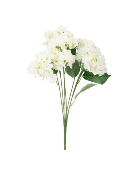 Bouquet de 7 Hortensias - Blancs - 51 cm Faites La Fête Accessoires de décoration