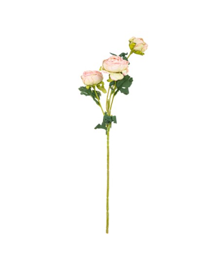 Branche de 3 Renoncules - Rose Poudré - 52 cm Faites La Fête Accessoires de décoration