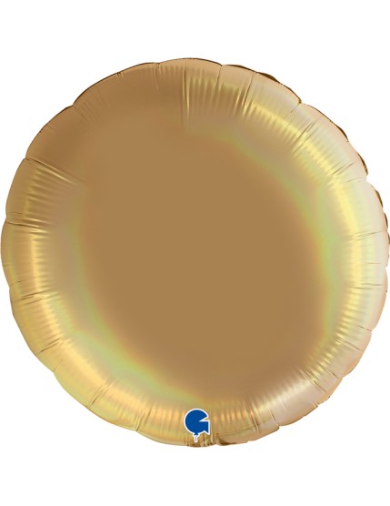 Ballon Rond Rainbow Holographique Platine Champagne 75×75cm 361P05RHCh