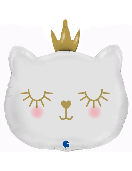 Ballon Cat Princess - White 49×52 cm G72096