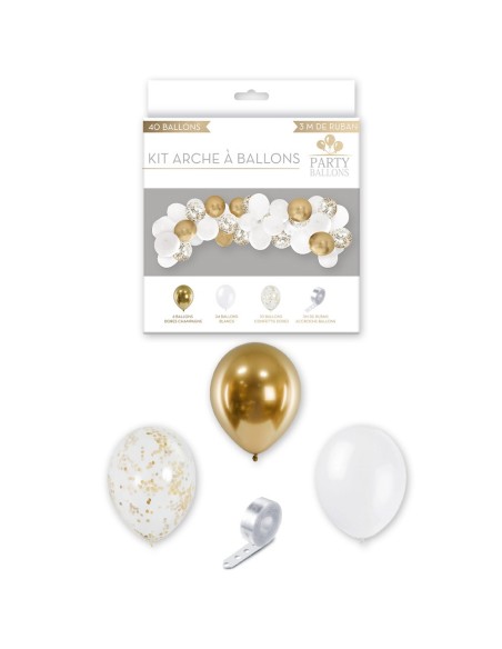 Kit Arche A Ballons Dore Champagne