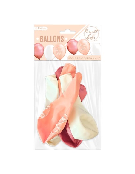 Sachet 6 Ballons Baby Shower Fille