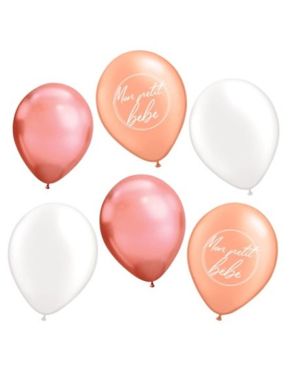 Sachet 6 Ballons Baby Shower Fille Faites La Fête Cérémonie