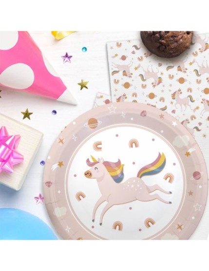 Pack 6 Assiette Licorne Faites La Fête Accessoires de décoration