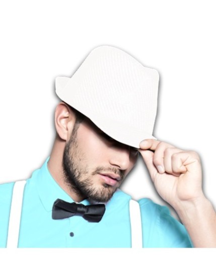 Chapeau Colorz Blanc Faites La Fête Chapeau