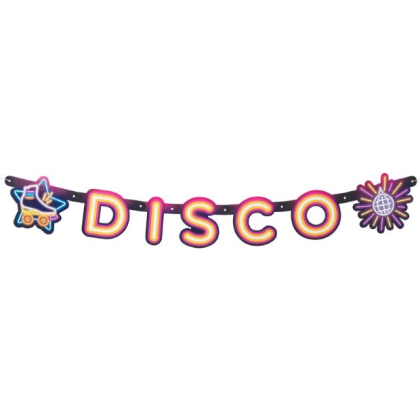 Guirlande de lettre en carton 'DISCO' (120 cm)