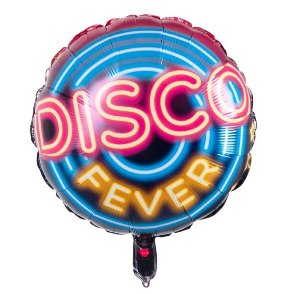 Ballon en aluminium 'DISCO FEVER' double face (Ø 45 cm)