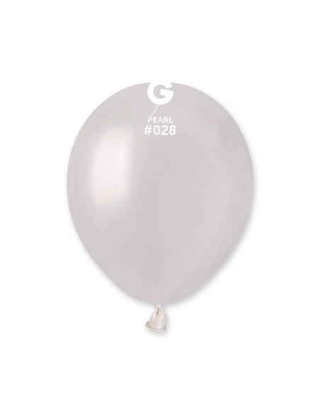 Sachet de 50 ballons métallisés perle