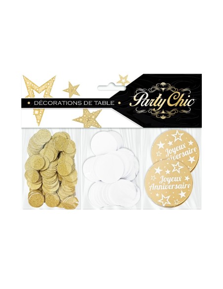 Trio Deco De Table Party Chic Dore