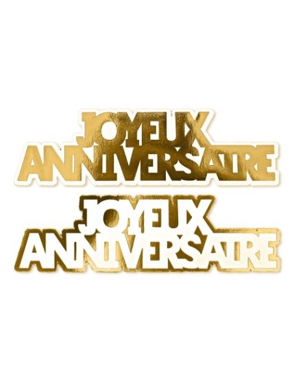 Duo déco de table « Joyeux Anniversaire » – Confettis Party – Cideal