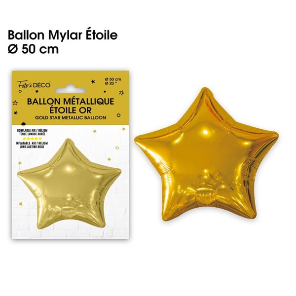 BALLON METALLIQUE ETOILE OR