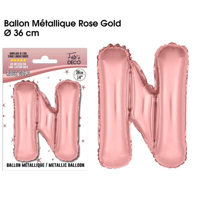 Ballon lettre rose gold - 35 cm