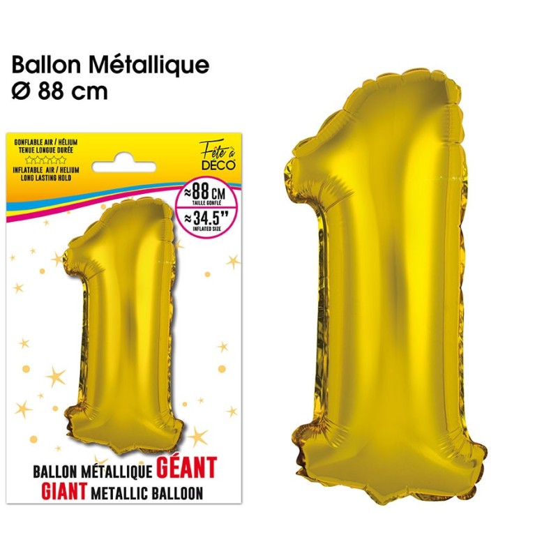 Ballons Anniversaire 1 An : Gonflable, Métallique, Chiffre - Les