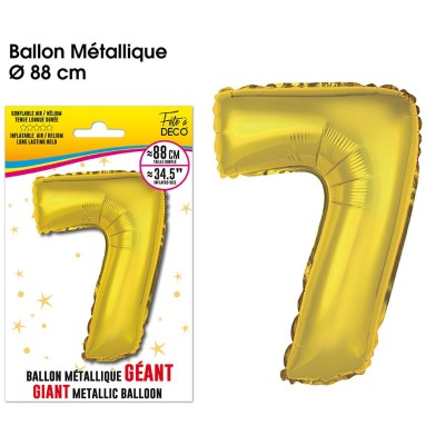 Ballon chiffre 1 or géant - Méga Fête