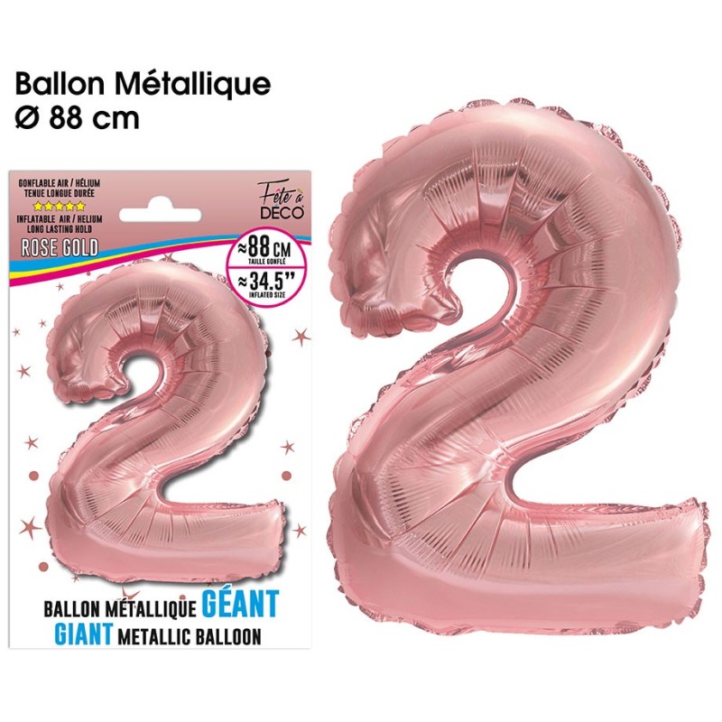 Ballon Gonflable Rose Gold Chiffre 1