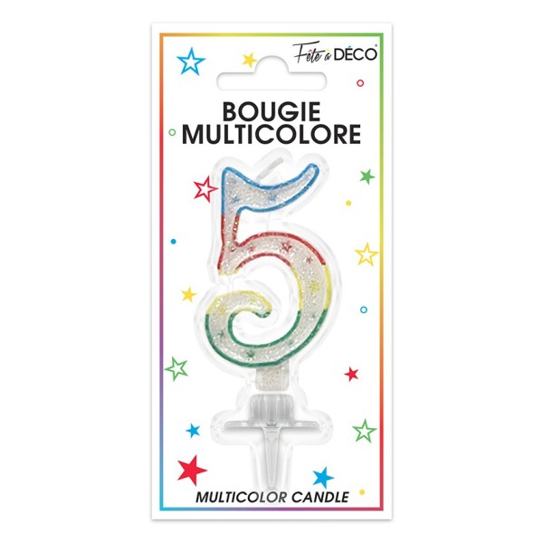 BOUGIE BLISTER CHIFFRE 5
