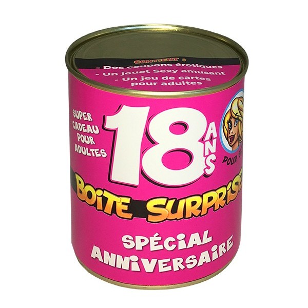 BOITE SURPRISE 18 ANS FEMME