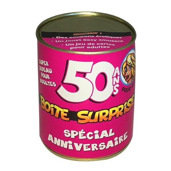 BOITE SURPRISE 50 ANS FEMME