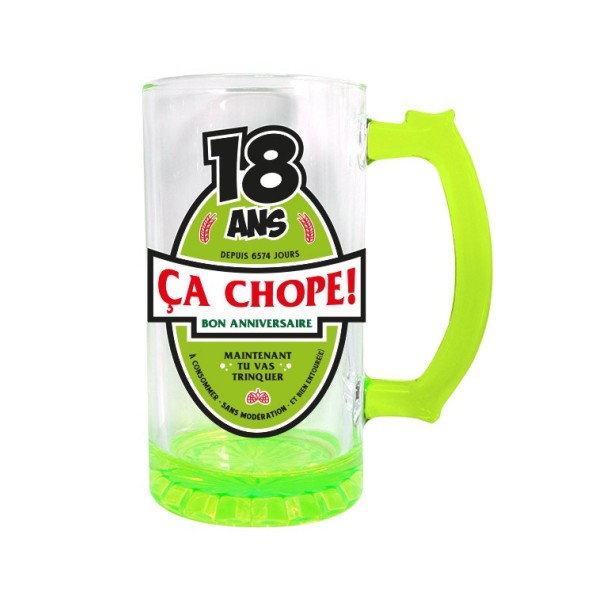 CHOPE A BIERE 18 ANS MIXTE VERTE