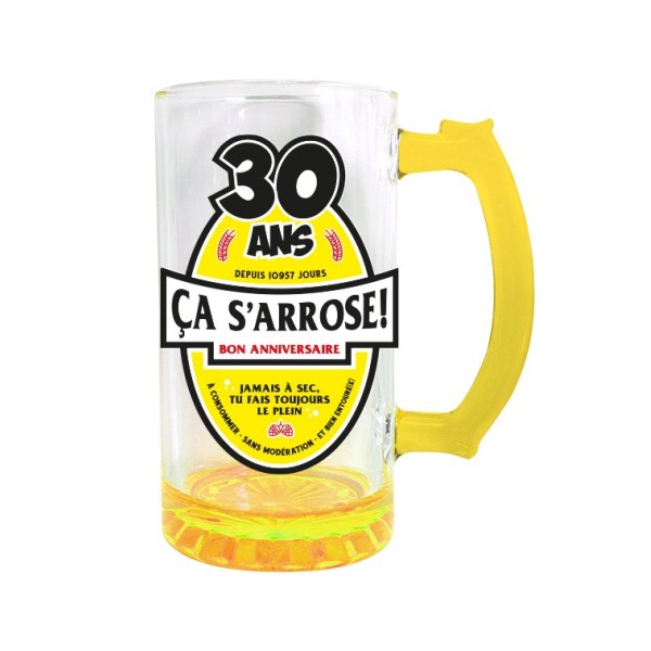 CHOPE A BIERE 30 ANS MIXTE JAUNE