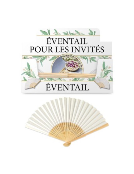 Eventail Blanc Faites La Fête A trier