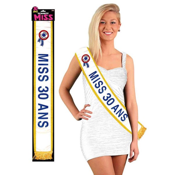 ECHARPE MISS 30 ANS BLEUE