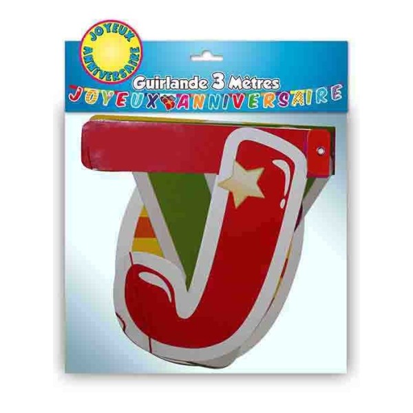 GUIRLANDE LETTRES QUADRI 3 METRES