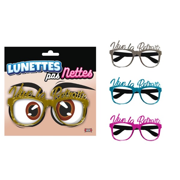 LUNETTES METALLIQUES VIVE LA RETRAITE