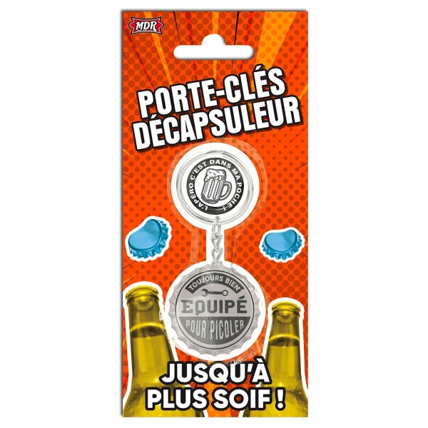PORTE-CLÉ DÉCAPSULEUR EQUIPÉ POUR PICOLER