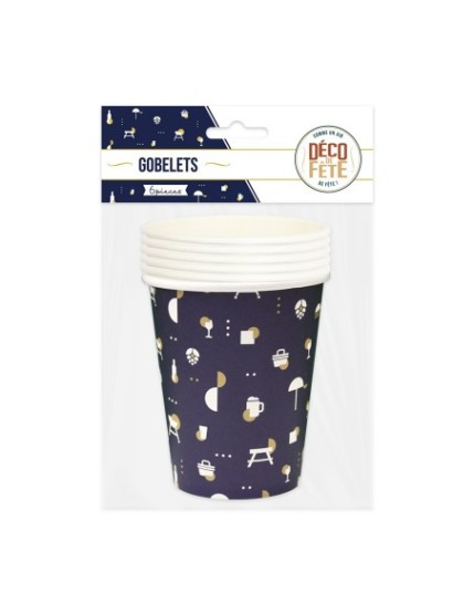 Pack 6 Gobelets Moments...Amis Faites La Fête Accessoires de décoration