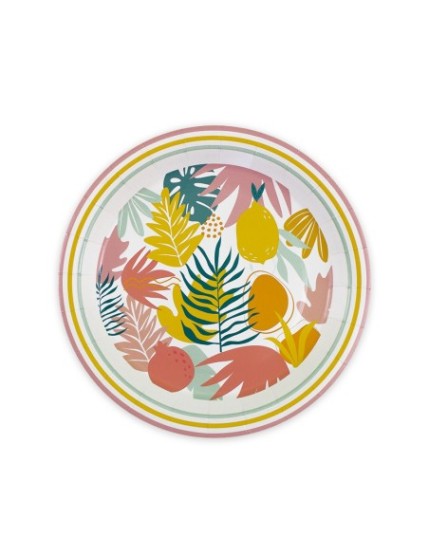 Pack 6 Assiettes Tropical Summer Faites La Fête Accessoires de décoration