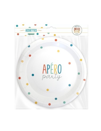 Pack 6 Assiettes Apero Party Faites La Fête Accessoires de décoration