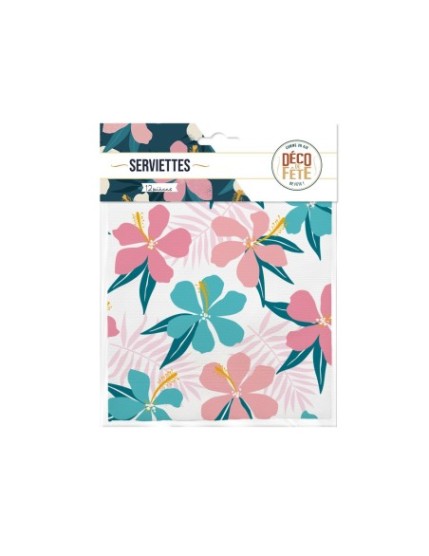 Pack 12 Serviettes La Vie Est Belle Faites La Fête Accessoires de décoration