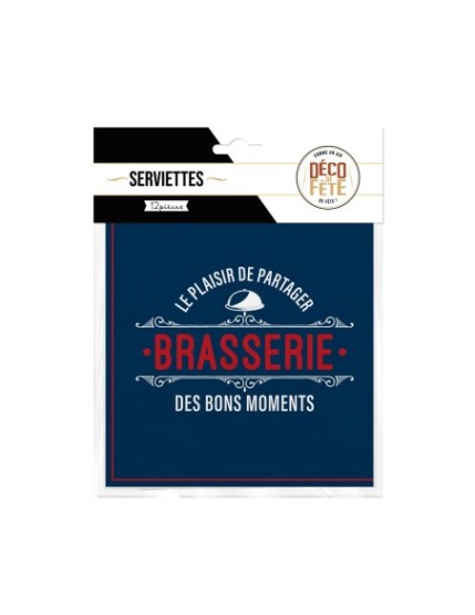 Pack 12 Serviettes Brasserie Faites La Fête Accessoires de décoration