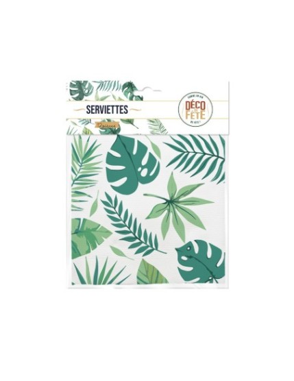 Pack 12 Serviettes Exotique Party Faites La Fête Accessoires de décoration