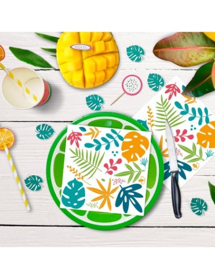 Pack 12 Serviettes Fruits Exotiques Faites La Fête Accessoires de décoration