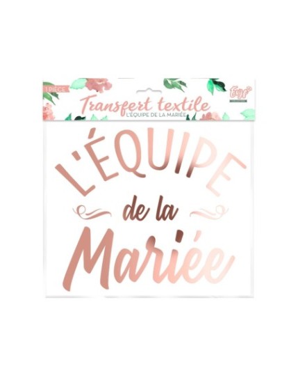 Transfert Textile Equipe Mariee Faites La Fête Accessoires de décoration