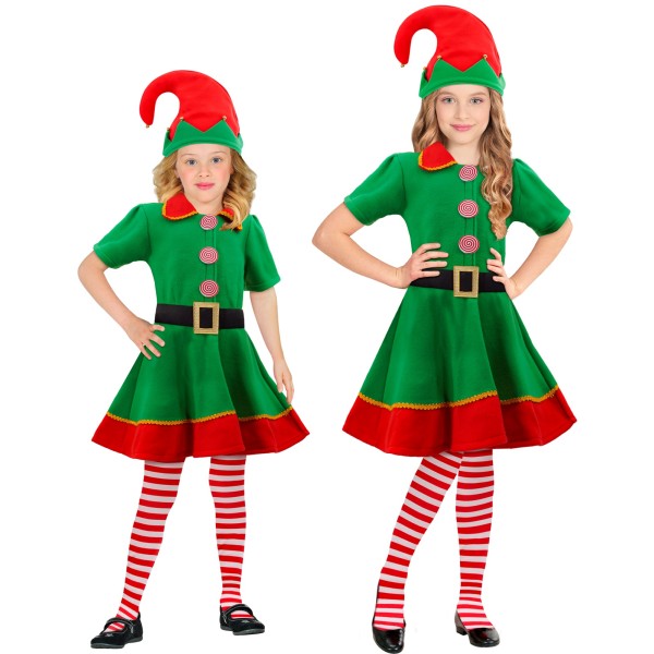 ELFE ASSISTANT DU PERE NOEL (robe. ceinture. chapeau)