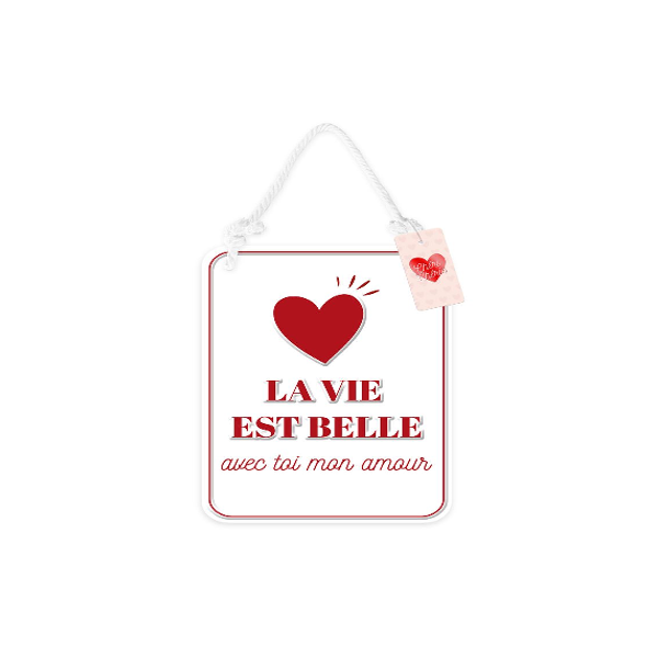 Plaque en Métal en Relief pour la Saint-Valentin